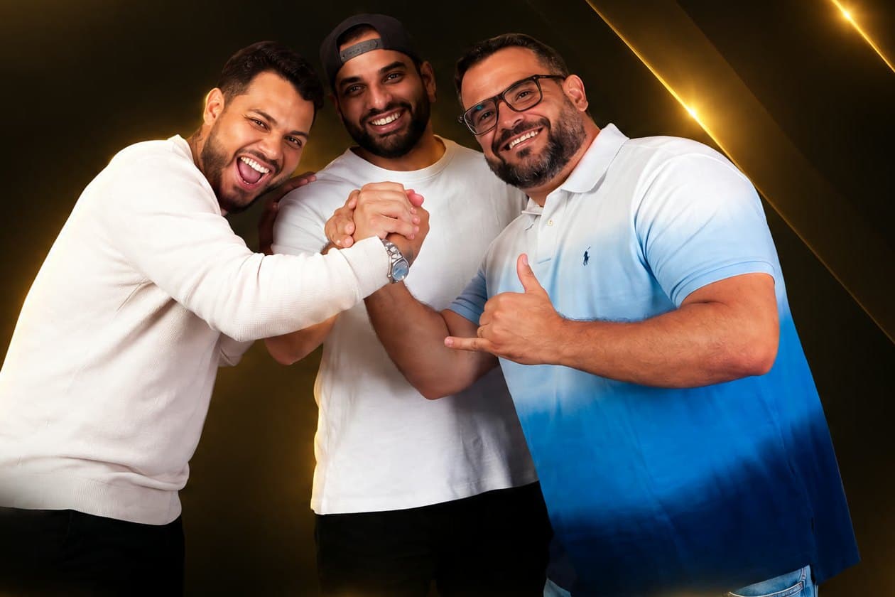 Os três mentores juntos no Donos Club